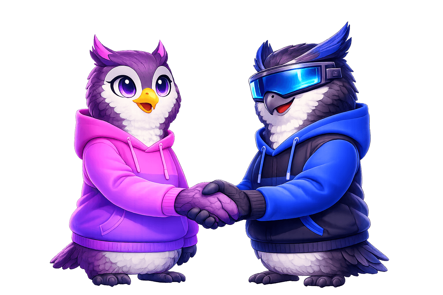 3D owl holding a drink